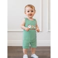 thumbnail image 4 of BemeyourBBs Baby Christmas Striped Overall Romper Santa Sleeveless Bodysuit, 4 of 9