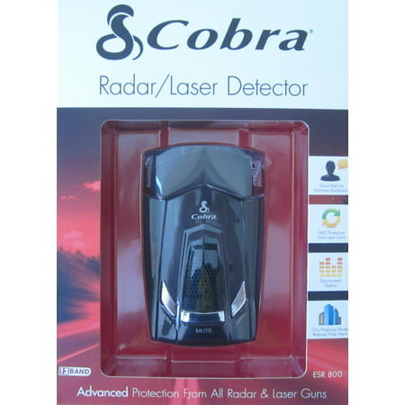 Cobra ESR800 12 Band Radar / Laser Detector with LED Icons & Voice
