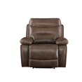 thumbnail image 2 of Aashi Fauteuil Inclinable en Cuir Marron-Gel Assorti, 2 of 5