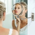 thumbnail image 5 of DECLUTTR 10X Magnifying Makeup Mirror, 8 inch Wall Mount Makeup Mirror, Nickel, 5 of 8