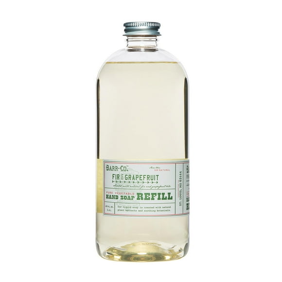 BARR-CO. Soap Shop Recambio de jabón de manos de ámbar y naranja sanguina, mezcla de aceites esenciales de naranja y ámbar, jabón líquido natural para baño y cocina, fórmula vegana, 16 fl oz