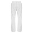 thumbnail image 3 of Ladies' Solid Cotton And Linen Temperament Slim Casual Trousers, 3 of 4