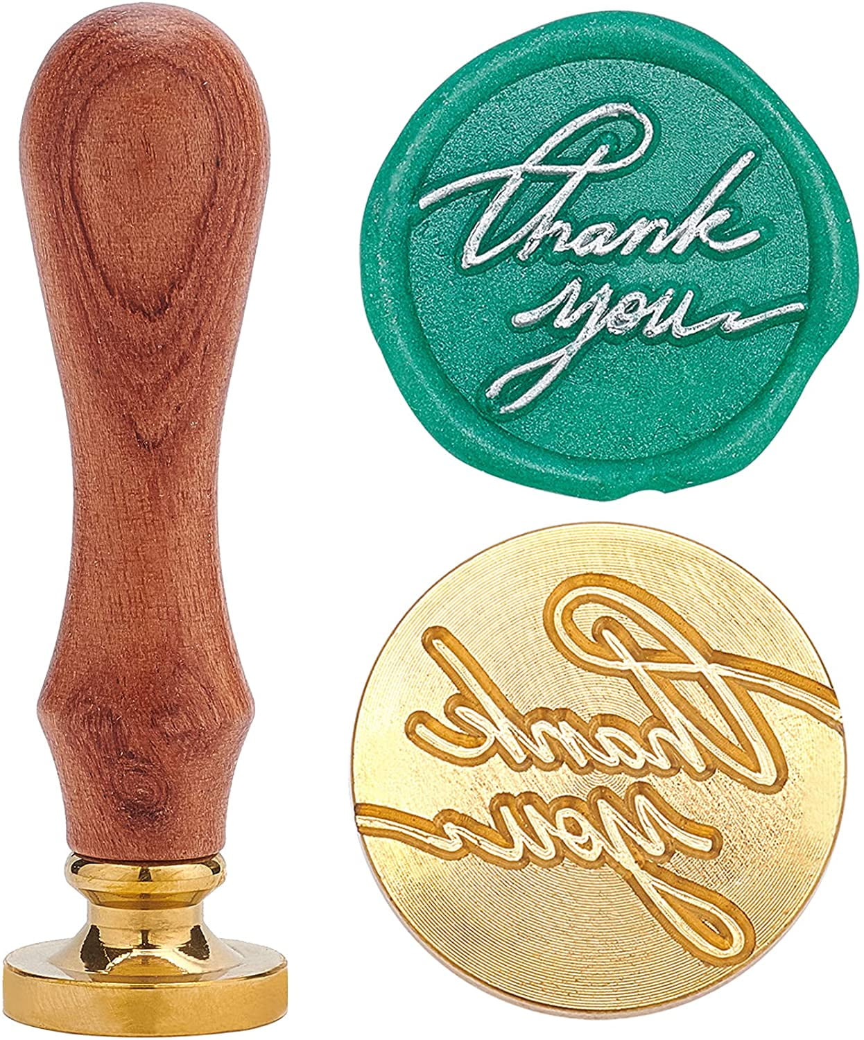 Thank You Brass Head Merry Christmas Retro Paint Seal Wax Stamp Sealing Stamps 