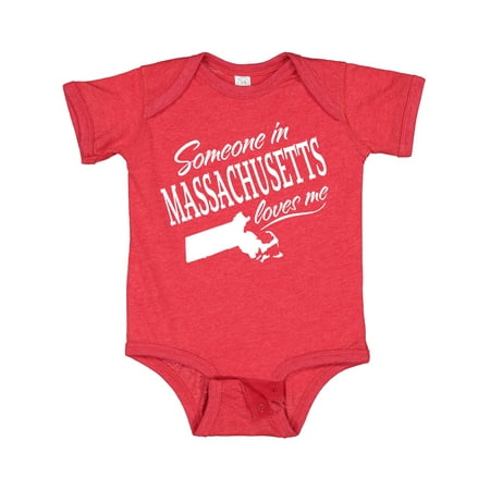

Inktastic Someone in Massachusetts Loves Me Gift Baby Boy or Baby Girl Bodysuit