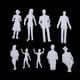 thumbnail image 5 of 20 Piezas Modelo En Miniatura Blanco De Pie Estatuillas Decoración De Parque 76mm Sunnimix 1 figura de 25 personas en miniatura, 5 of 8