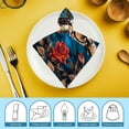 thumbnail image 6 of WYYP Owl Rose Cloth Napkins Polyester Gift Dinner Napkin for Dining Table Kitchen Daily Party Housewarming Farmhouse Decor 4 PCS, 6 of 7