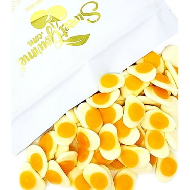 SweetGourmet Gummy Mini Fried Eggs | Vidal Peach Candy Bulk | 3 Pounds