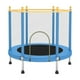 thumbnail image 1 of Trampolín para niños al aire libre, pequeño trampolín silencioso para niños, mini trampolín para saltar, para entrenamiento, patio de juegos, interior azul, 1 of 8