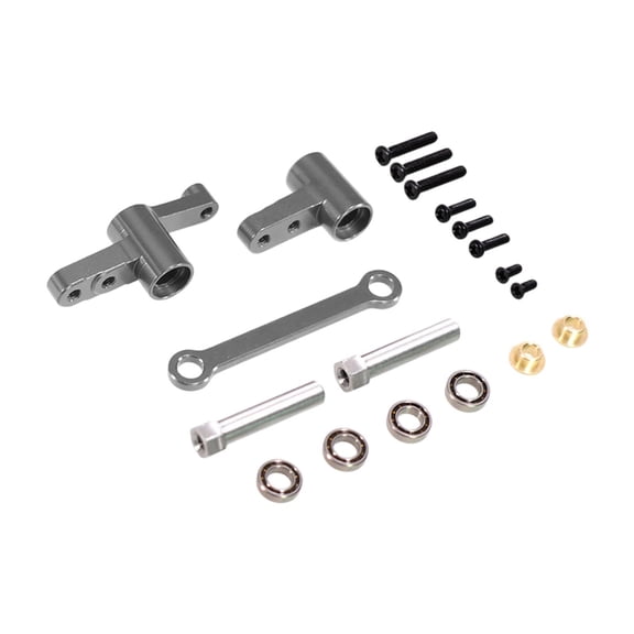 LeeQinersw RC Car Steering Assembly RC Car Fittings for 1/14 14209 14210 H14BM Gray