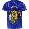 thumbnail image 2 of Wisconsin Vintage Distressed State Flag All Over Mens T Shirt Multi MD, 2 of 2