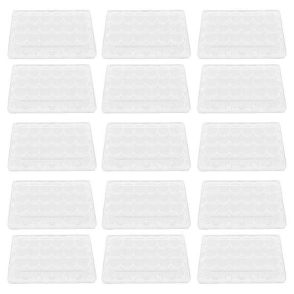 Qusenong 24PCS Quail Egg Carton Transparent Quail Eggs Storage Holder Premium Egg Carton