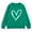 Green, variant on GiLiling Girls Preppy Heart Sweatshirt, Cute Oversized Pullover, Kids Valentine's Day Graphic Crewneck Athletic Sweater with Pocket (White, 9-10 Years)