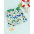 thumbnail image 3 of FEORJGP Toddler Boy Swimwear Shorts 6M 1Y 2Y 3Y 4Y Kids Summer Beach Shorts Elastic Waist Shorts Cartoon Dinosaur Print Pants Swimming Trunk Cute Casual Bottom, 3 of 7