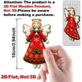 thumbnail image 3 of 16 Pcs Colorful Wooden Angel Ornament,Christmas Decorations Indoor Holiday Tree Decorations with Wings, Hanging Pendants for Home Decor, 3 of 8