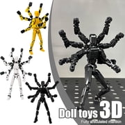 T13 3D Action Figure , 3D Printed Multi-Jointed, Titan 13 Action Figures, Multi-Articular Lucky Mobile Robot Nova,Desktop Decorations for Game Lovers Toys (Black)