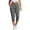 Grey, variant on High Waist Yoga Pants - Stretchy Polyester Fabric, Eighth Length, Workout & Daily Wear, Machine Wash, Spring/Summer/Fall