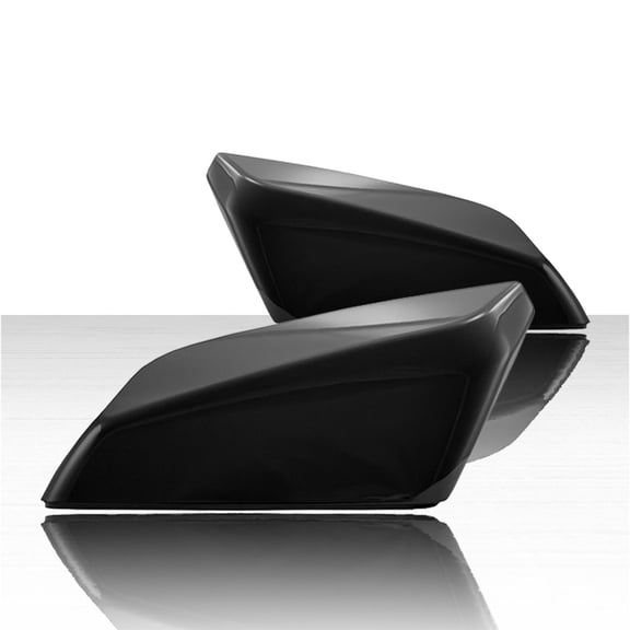 2pc Top Half Replacement Mirror Covers for 2016-2019 Chevy Malibu - Gloss Black