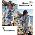 thumbnail image 2 of Ekouaer Coverups for Women Knee Length Swim Cover Up Dress 2025 Flowy Swimsuit Coverup Summer Hawaiian Beach Coverups Colored Leaves, 2 of 5