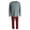 Charcoal with Red Plaid, variant on Hanes X Temp Micro Fleece Thermal Set (Men's)