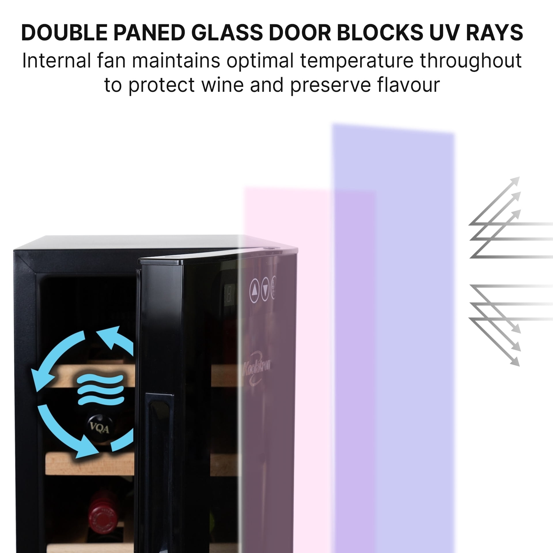 Koolatron 12 Bottle Wine Cooler Freestanding Wine Fridge