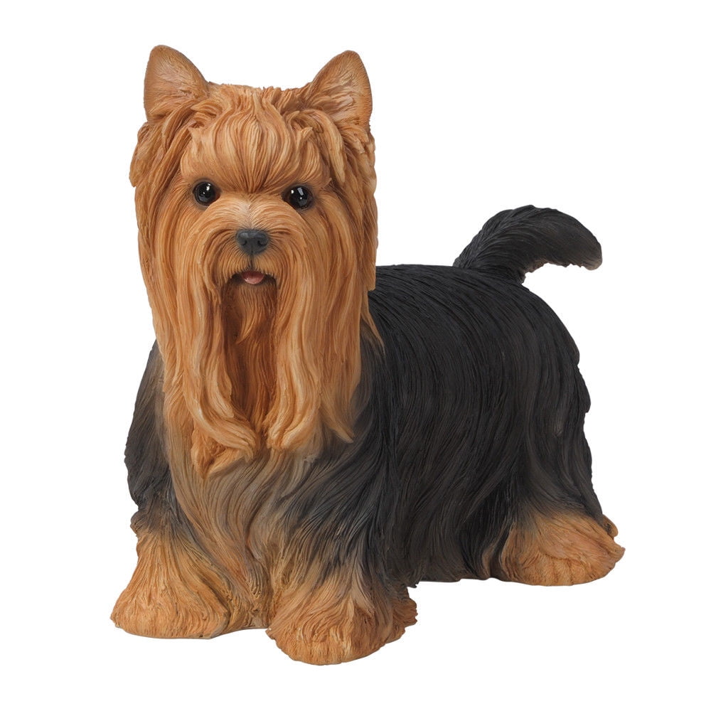 16 Tall Life Size Long Hair Yorkie Terrier Figurine Statue