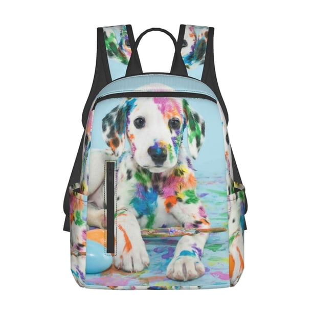 Disketp A Funny Little Dalmatian Puppy Mochila Ligera e Impermeable, Mochila de Día Resistente para Viajes, Senderismo y Uso Diario para Hombre y Mujer
