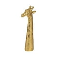 thumbnail image 2 of Giraffe Figurine Statue - Tall Resin Decor with Metallic Finish - Modern Boho Tabletop Sculpture for Home, Office, Bedroom, Living Room - 16" Gold, 2 of 11