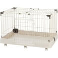 thumbnail image 1 of IRIS USA Portable Medium Wire Kennel, Brown, 1 of 10