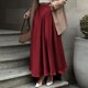 thumbnail image 2 of Falda larga de satén de cintura alta y corte A para mujer - 2025 Vestido elegante de cóctel para verano y otoño - Cintura elástica en la espalda, S-XL, 2 of 7