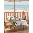 thumbnail image 2 of Outdoor Tablecloth with Umbrella Hole for Patio/Picnic/Party/Camping, Groundhog Day Waterproof Table Cloth Rectangle Table Cover Washable, Spring Botanical Star Yellow (52"x 70"), 2 of 8