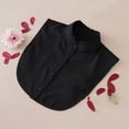 thumbnail image 3 of Wweixi Women Simple Design Solid Color False Collar Girls Formal Fake Half Shirt Decorative Detachable Lapel Accessory Black Stand, 3 of 6