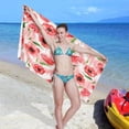 thumbnail image 6 of Coolnut Beach Towels Watercolor Poppy Camping Towels Peony Flowers Sand Free Beach Towel, 30"x60" Large Beach Towels Quick Dry Bath Travel Towels Pool Yoga Beach Mat for Men Women, 6 of 6