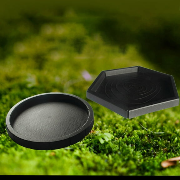 OUNONA Reptile Feeder Bowl for Pet Use Made of Durable PVC Black Color Suitable for Small Reptiles 6 Sides
