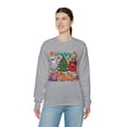 thumbnail image 2 of Happy Hallothanksmas Halloween Thanksgiving Christmas Funny Sweatshirt Women's Sport Grey Small, 2 of 4
