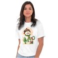 thumbnail image 3 of Blushing Snowman Winter Wonderland Women's Graphic T Shirt Tees Brisco Brands M, 3 of 5