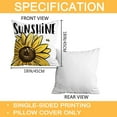 thumbnail image 2 of Sunflower Pillow Covers, Sunflower Decor Gnomes Pillow Covers 18x18 Set of 4, Sunflower Decorative Black Buffalo Plaid Gnomes Throw Pillow Covers for Couch Sofa Living Room Indoor Outdoor, 2 of 6