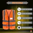 thumbnail image 3 of Chaleco de seguridad A-SAFETY de malla naranja reflectante con bolsillos, 3 of 6