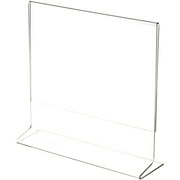 Plymor Clear Acrylic Sign Display / Literature Holder (Side-Load), 10" W x 8" H (2 Pack)