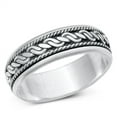 thumbnail image 1 of Sterling Silver Bali Spinner Ring Size 8, 1 of 3