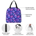 thumbnail image 3 of Yiaed blue Skull purple flower1 Print Insulated Lunch Bag Reusable Cute Tote Lunch Box, Leakproof Cooler Lunch Bags for Work Office Travel School Picnic, 3 of 5