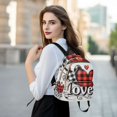 thumbnail image 6 of JIALIOU Mini Backpack Purse for Women Quilted Casual Daypack Small Travel Shoulder Bag, Love Checkered Heart, 6 of 7