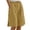 Gold, variant on Casual Elastic Waist Split Shorts With Pockets For Summer Daily Wear for Women Casual Summer Pants
