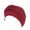 Wine_001, variant on -Tied Turban Hair Cap with Braid, Head Wrap Ethnic Bohemian Headwear Cover for Women - Hats for Women Mint Green_001