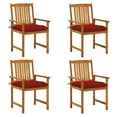 thumbnail image 2 of vidaXL Patio Chairs Outdoor Patio Dining Chair with Cushions Solid Wood Acacia, 2 of 77