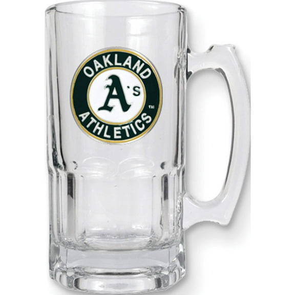 Fashion Mlb Athletics 1-Liter Glass Macho Tankard (7 X 3.5) Made In United States gc3450