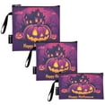 thumbnail image 2 of 3 Size Reusable Food Storage Bags Set Airtight Zipper Closure Lunch Snacks Travel Organizer A Cartoon Pumpkin, 2 of 8