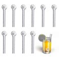 thumbnail image 1 of Round head Pyrex glass drinking straws reusable ecofriendly pack, 1 of 4