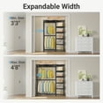thumbnail image 6 of VIPEK X2 Expandable Closet Rack, Adjustable Wardrobe System (3'3"-4'8" Width) with 2 Shelves & Hanger Rods, 760LB Capacity Storage Organizer, Black, 6 of 7