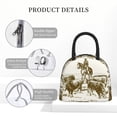 thumbnail image 4 of Daiia Cattle Drive By Two Cowboys Pattern Lunch Bag , Insulated Lunch Box, Small Leakproof Cooler Food Lunch Containers Reusable High Capacity Lunch Tote Bags-One Size, 4 of 6