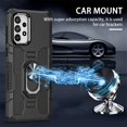 thumbnail image 5 of ELEHOLD Heavy Duty Case for Samsung Galaxy A53 5G Rugged Case, 360° Rotating Ring Holder Kickstand Support Magnetic Car Mount Full Body Shockproof Protective Case -Black, 5 of 9